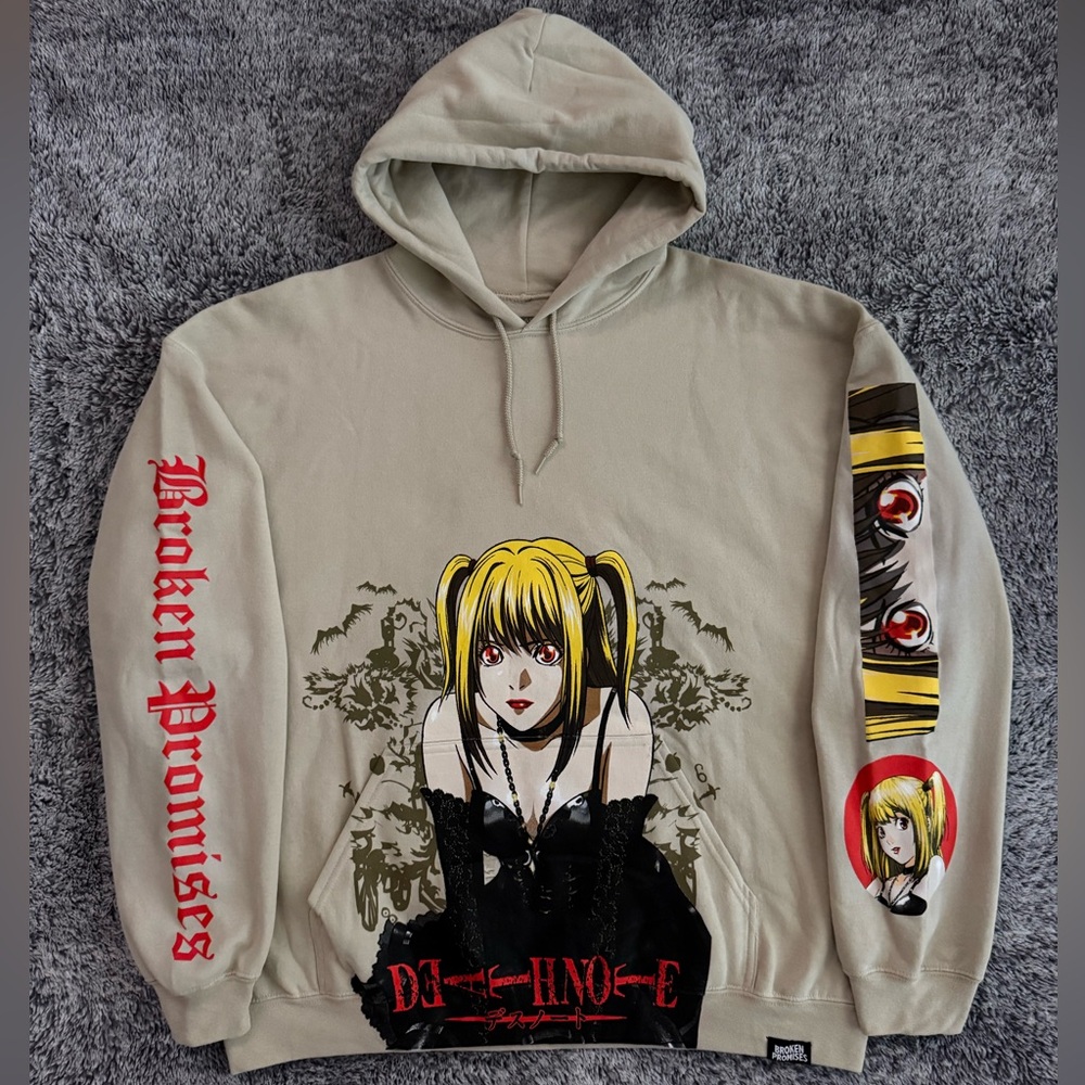 Broken Promises x Death Note Hoodie, Size Large, NEW